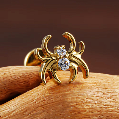 Накрутка Паук White mini Gold 1.2 мм